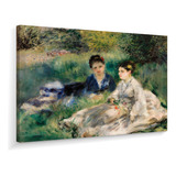 Quadro Tela Canvas Renoir Mulheres Na Grama 92x90