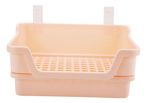 Caja De Arena Para Conejos, Orinal, Entrenador, Jaula Beige