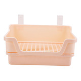 Caja De Arena Para Conejos, Orinal, Entrenador, Jaula Beige