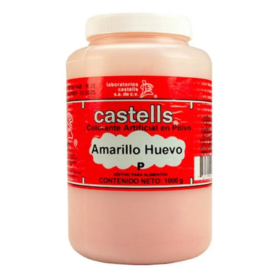 Colorante Comestible En Polvo Castells Amarillo Huevo 1 Kg | MercadoLibre