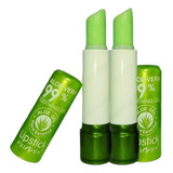 Batom Aloe Vera 2 Unidades Hidratante 99% Lipstick Muda Cor