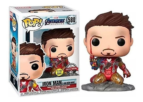 Figura De Acción  Iron Man Glow In The Dark I Am Iron Man/avengers: Endgame 580 De Funko Pop!