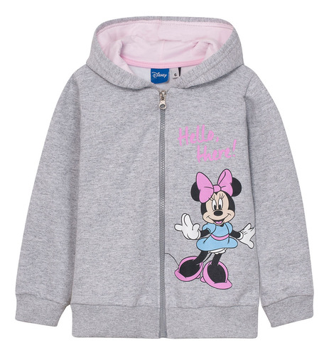 Campera Minnie Mouse Con Capucha Niñas Licencia Disney