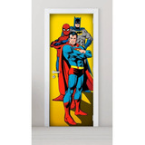 Adesivo Decorativo Para Porta Superman Batman Homem-aranha