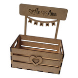 Caja Huacal 15x17x10cm  Mdf -san Valentín - Pack 10 Piezas 