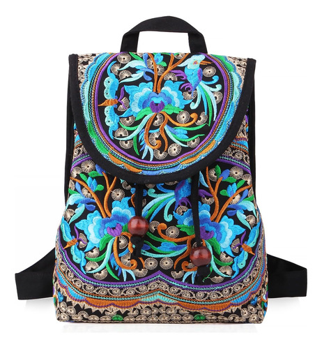 Mazexy Mochila Bordada Para Mujer, Bolso De Hombro Bohemio,