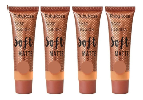 Base Líquida Ruby Rose Solft Matte Bege/chocolate
