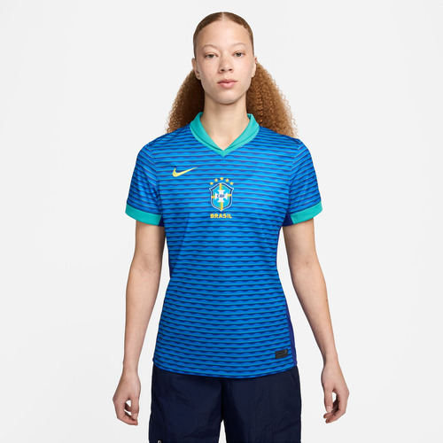Jersey Fútbol Mujer Brasil Visitante Nike Dri-fit 2024 
