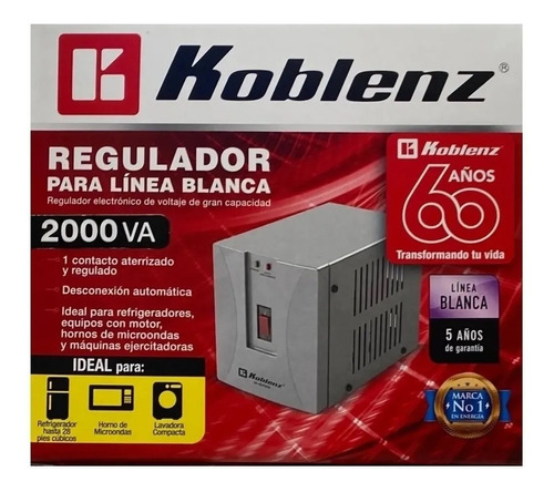 Regulador Koblenz Para Tv, Lavadora, Refrigerador, 2000 Em