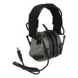 Auriculares Tacticos Con Microfono Orejeras Militares Gotcha Color Verde