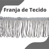 Franja De Tecido Cinza -  10 Cm - Rolo C/ 10 Metros Nybc