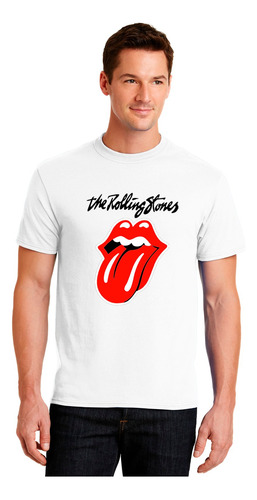 Polera Manga Corta Hombre Banda Musical Rolling Stones