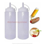 Set 12 Botellas Dispensadora P/ Aderezos Salsa 32 Oz 