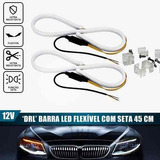 Par Barra Led 45cm Com Seta Carros Farol Drl Kwid