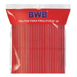 1000 Palito Para Pirulito  28 Cm Grande Vermelho  Bwb 