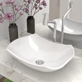 Beltempo Bt-3000 Pérola Cuba Pia De Apoio Branca Para Banheiro Lavabo Abaulada 44x31cm