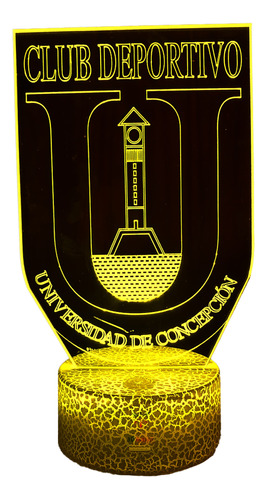 Insignia Universidad De Concepción Lampara 3d 7 Colores Led 