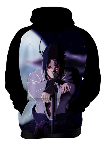 Blusa Moletom Sasuke Uchiha Ninja  Naruto 3+