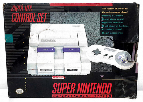 Super Nintendo Na Caixa Completo + 2 Jogos Originais Nes.