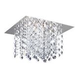 Lampara Aplique Plafon Techo Tina C/strass 20x20cm Living