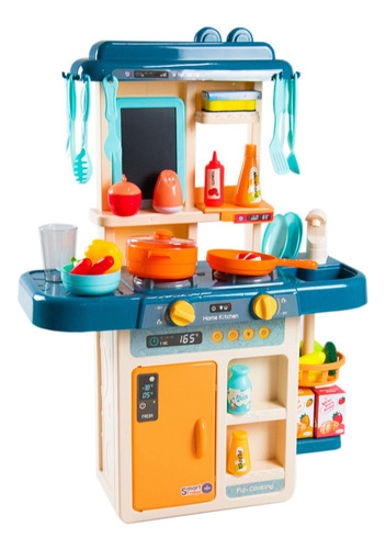 Cozinha Infantil Brinquedo Com Água Luz Som Fumaça 42 Peças