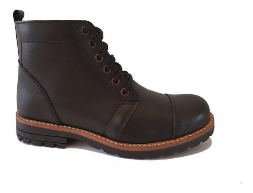 Borcegos Darmaz 1021 Botas Hombre De Cuero Vacuno Negro