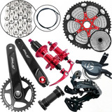 Kit Grupo Relação Transmissão Bicicleta 12v K7 52d Cubos