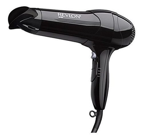 Turbosecador Revlon De 1875 W De Tamaño Completo, Negro