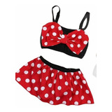 Traje De Baño/bikini Nina Minnie Mouse    6 Meses A 5 Añoos