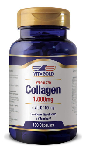 Colágeno Hidrolisado 1.000mg Com Vitamina C - 100 Cápsulas