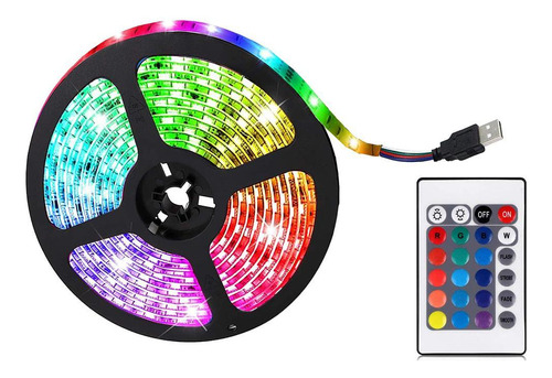 Cinta De Luces Led Rgb Dc5v, Cinta De Lámpara Flexible Usb T