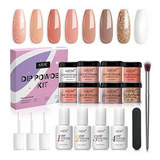 Azurebeauty Nude White Glitter 8 Colores Dip Powder Kit De I