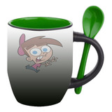 Mug Magico Con Cuchara Dibujos Animados   R107