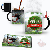 Taza Magica Cunfu Panda Regalo De Navidad Intercambio Niño