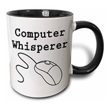 Brand: 3drose Computer Whisperer, Black Mug, 11 Oz