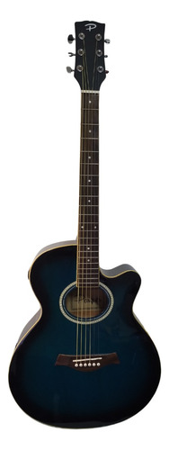 Outlet Guitarra Electro Acustica Parquer Eq4 Azul Laca