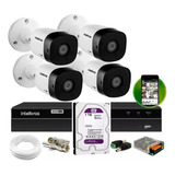 Kit Intelbras 4 Cam 1120b Dvr 4 Mhdx 1204 C/ Hd Completo