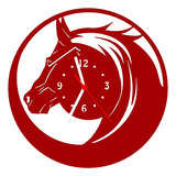 Relógio De Madeira Mdf Parede | Cavalo Animal 2 V