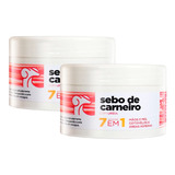 Kit 2 Creme Sebo De Carneiro Uréia 7 Em 1 Corpo Dourado 300g