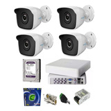 Kit Dvr 8 Canais Hilook + Hd + 04 Cameras  + Acessorios