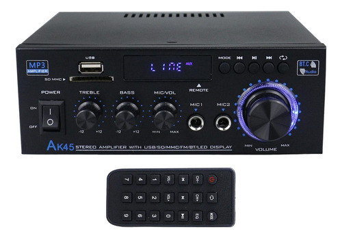 Mini Amplificador De Potencia De Audio Digital Ak45, Estéreo