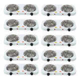 10 Parrillas Eléctricas 2 Quemadores Espiral 2000w Portátil