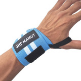 Munhequeira Crossfit Com Dedal Crossfit Pro Hand Grip Azul