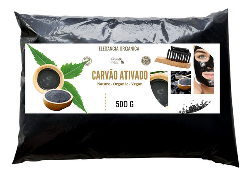 Carvao Ativado Em Pó 500gr 100% Natural +brinde
