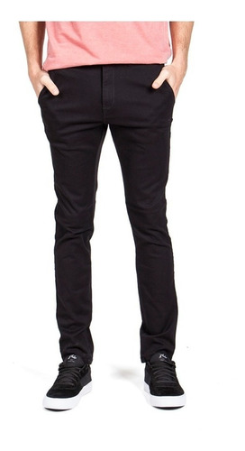 Pantalon Chino Rusty Wollie Big Size Black 