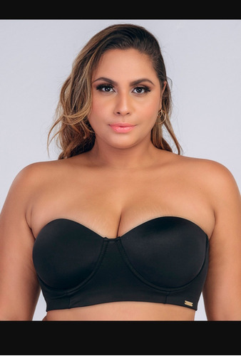 Sutiã Bustiê Tomara Que Caia Plus Size Reforçado Ltra. Dupla