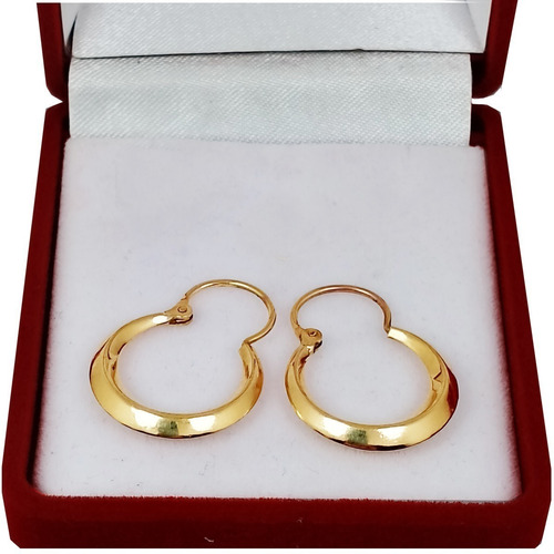 Aros Oro 18k Argollas Criollos 2.1gr Niña Regalo 18mm Cls