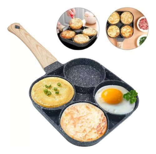 Sarten Antiadherente 4 Puestos Para Huevos Arepas Pancakes