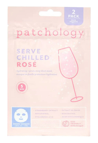 Patchology Sirve Chilled Rose Con Ácido Hialuronico 2 Uds