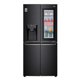 Refrigerador Inverter No Frost LG Lm57sxtaf Negro Con Freezer 423l 220v